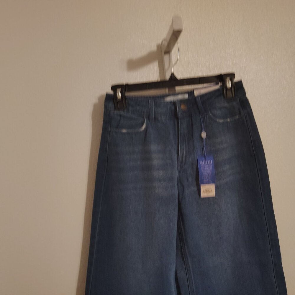 Popsugar Cropped Wide Leg Jeans Size 2 NWT High Rise Cotton 23.5 " Inseam - Picture 8 of 14